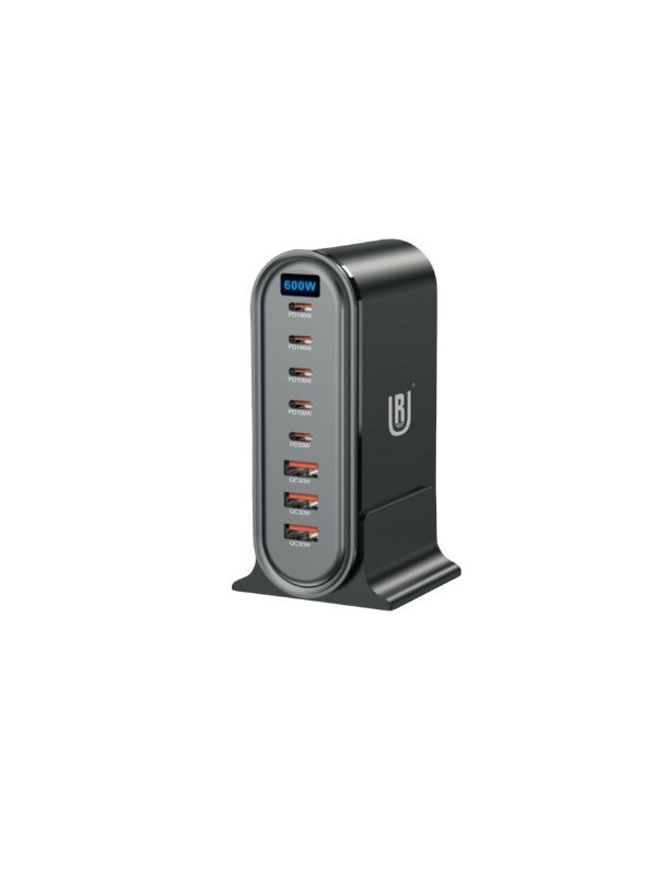 GaN desktop punjač 600W (8-portni, model UAP-24)